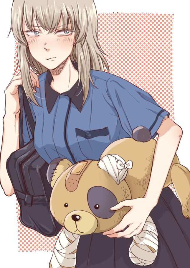 itsumi erika and boko (girls und panzer) drawn by kani_aruki_(bucket_crawl)