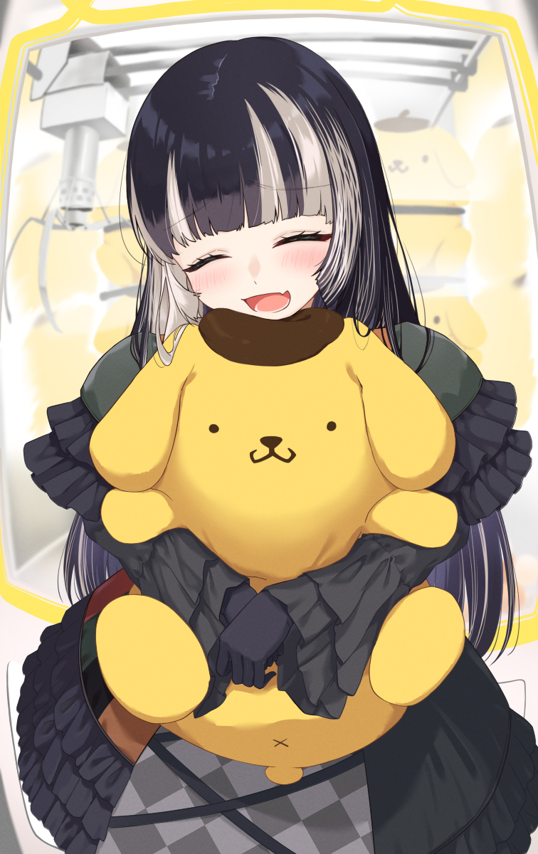 juufuutei raden and pompompurin (hololive and 2 more) drawn by korutesu