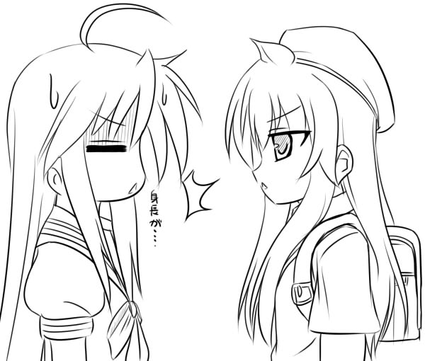 izumi konata and minami chiaki (lucky star and 1 more) drawn by jun_(aoerm)