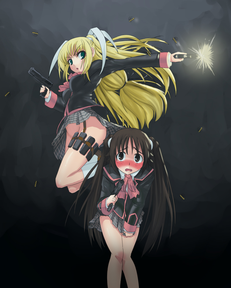 naoe riki and tokido saya (little busters!) drawn by muumuu
