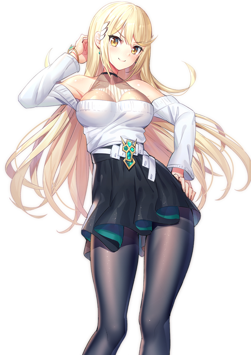 mythra (xenoblade chronicles and 1 more) drawn by ririko_(zhuoyandesailaer)