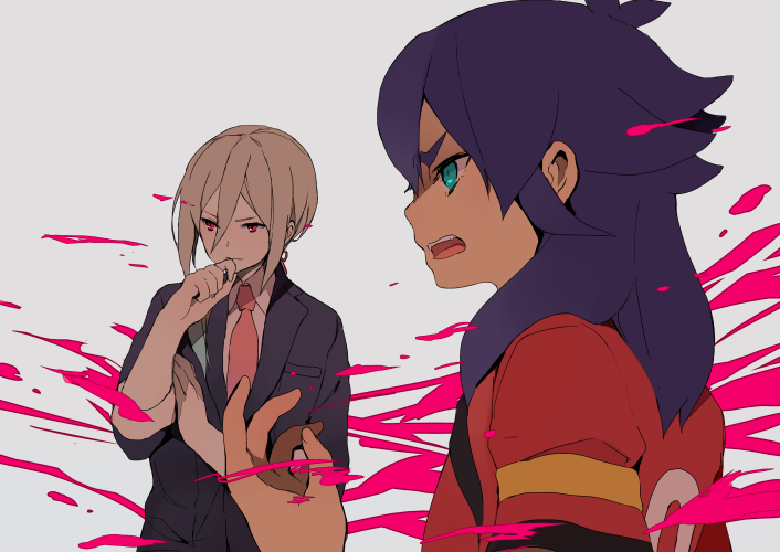 afuro terumi and kishibe taiga (inazuma eleven and 1 more) drawn by tokio_neo