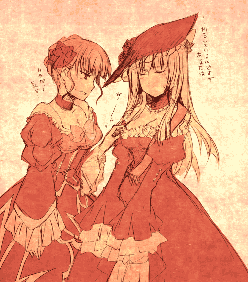 beatrice and virgilia (umineko no naku koro ni) drawn by suzushiro_kurumi