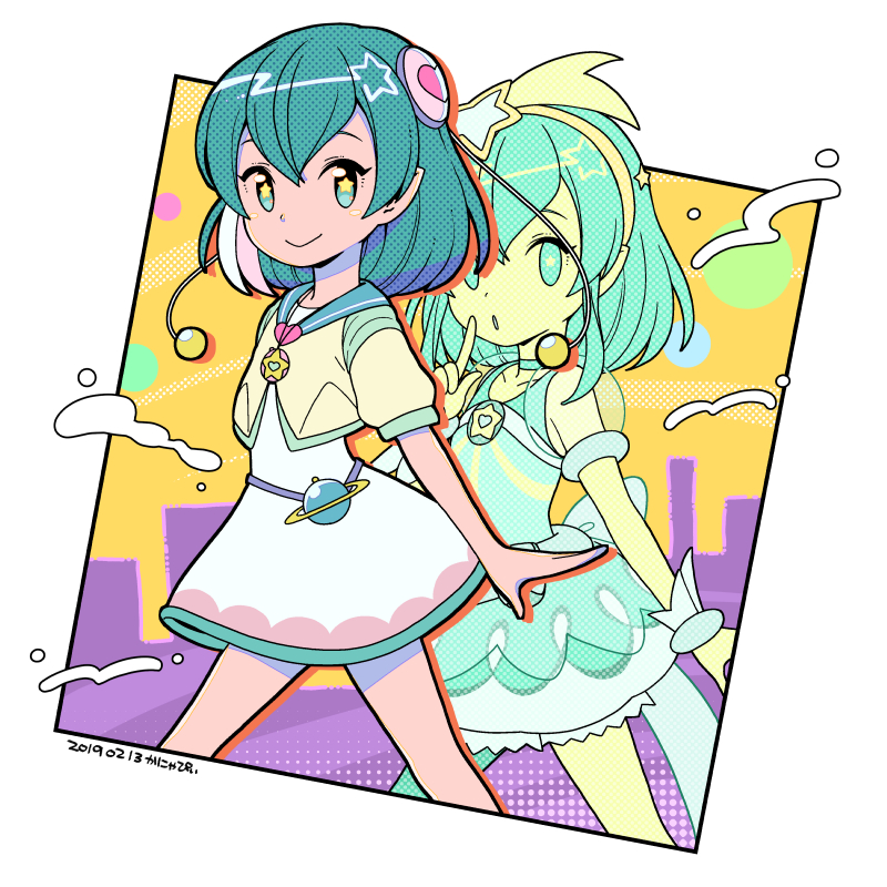 hagoromo lala and cure milky (precure and 1 more) drawn by kanya_pyi