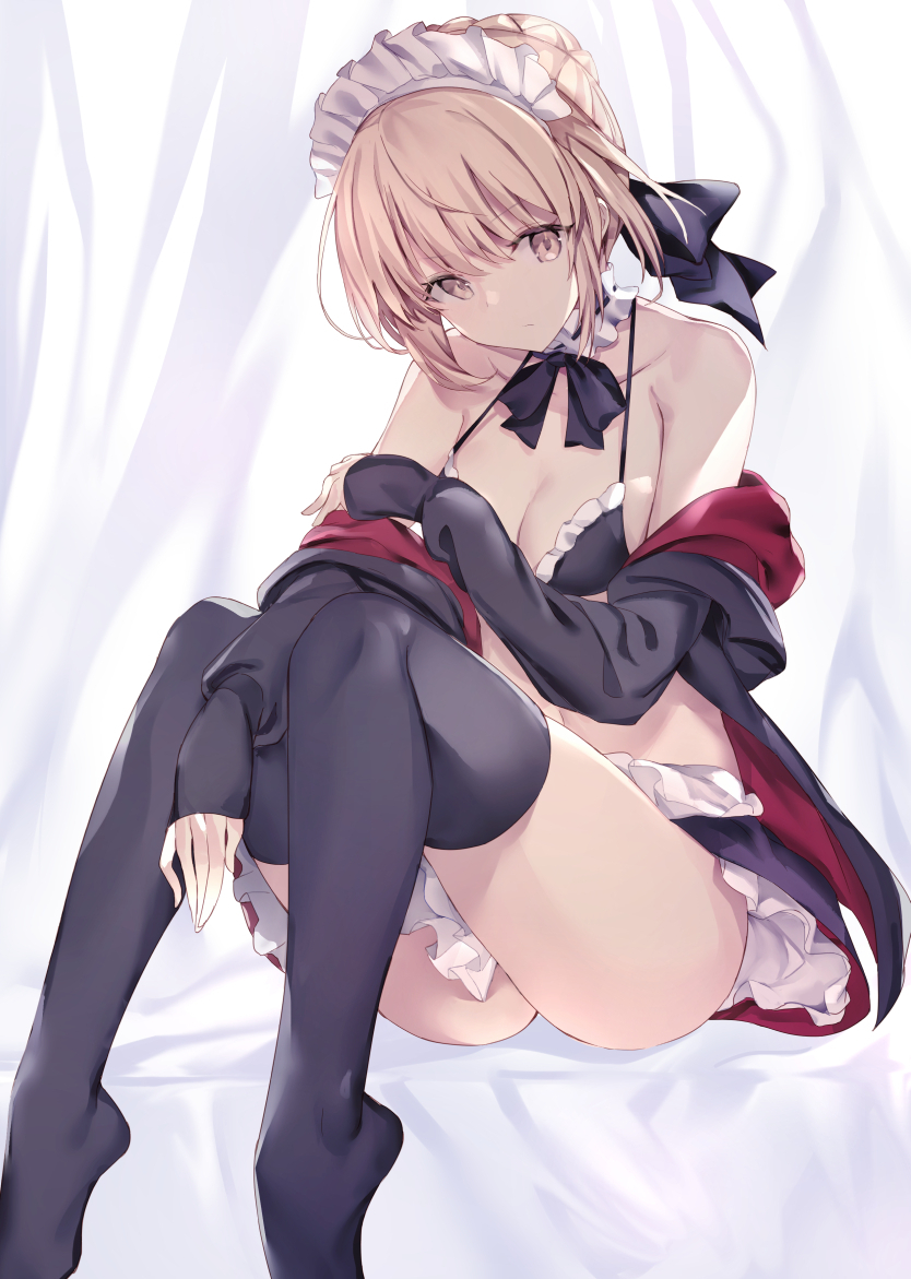 artoria pendragon and saber alter (fate and 1 more) drawn by haishiki
