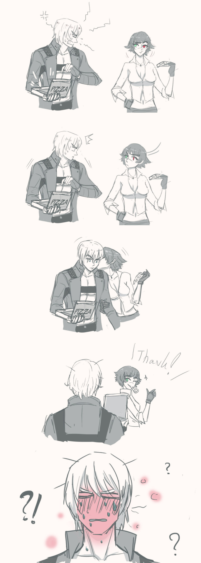 dante and lady (devil may cry and 1 more) drawn by jumpoon