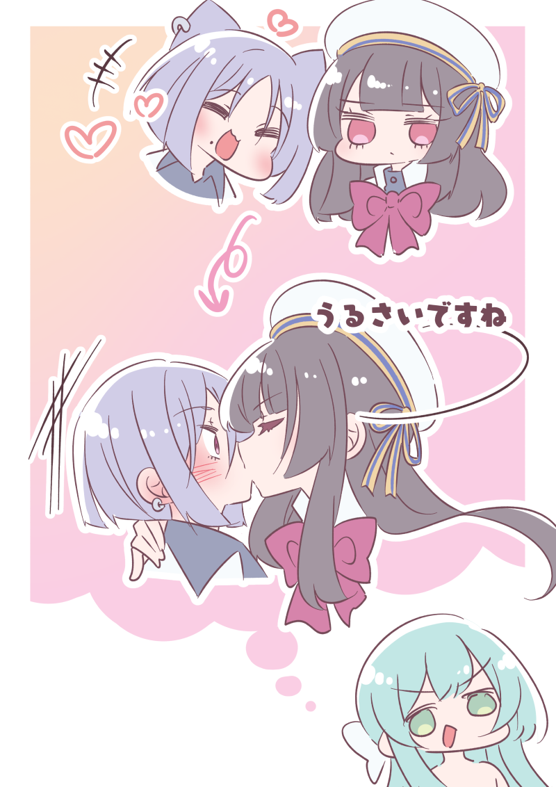 toki kureha, morimoto yuni, and kagawa makina (assault lily) drawn by honkawa_works