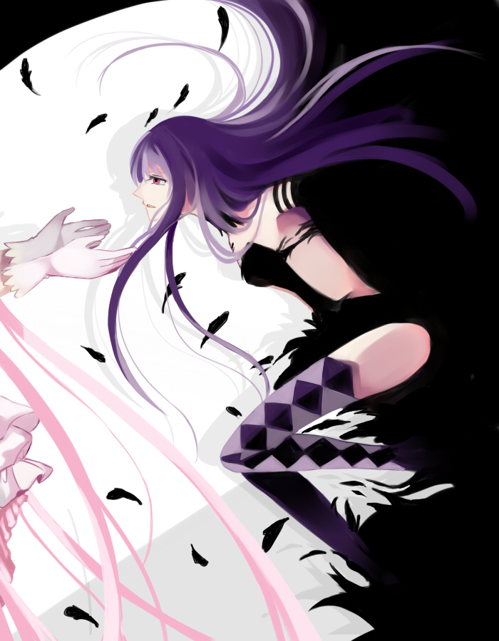 akemi homura, kaname madoka, ultimate madoka, and akuma homura (mahou shoujo madoka magica and 1 more) drawn by yumeko_(yumesang)