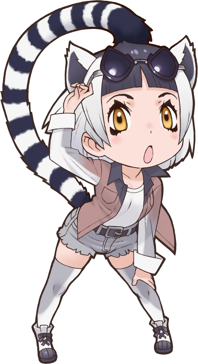 ring-tailed lemur (kemono friends) drawn by yoshizaki_mine