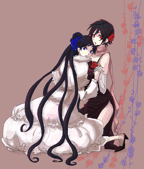 otonashi saya and diva (blood+) drawn by mahiro_(cycle9)
