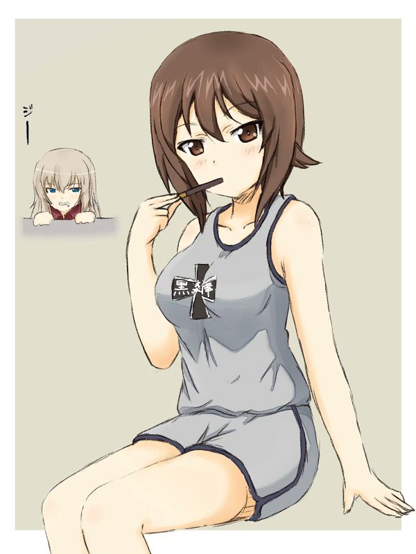 nishizumi maho and itsumi erika (girls und panzer) drawn by ma-2_(konkon_kitakitsune)