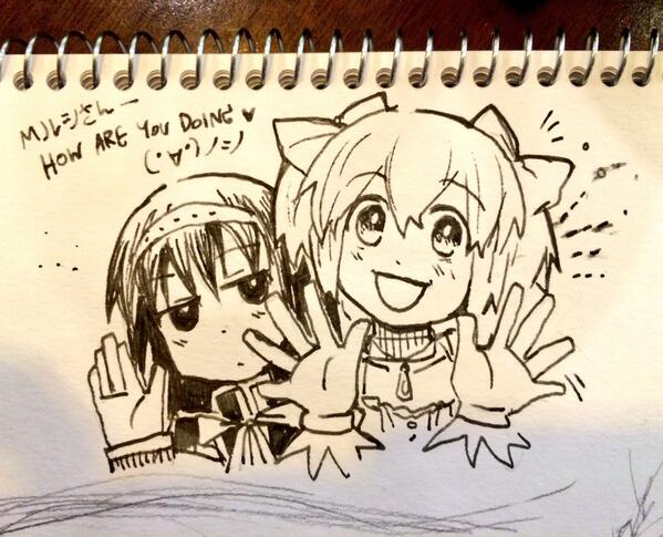akemi homura and kaname madoka (mahou shoujo madoka magica and 1 more) drawn by silverxp
