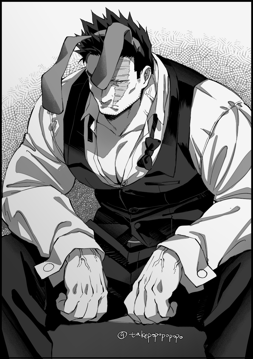 endeavor (boku no hero academia) drawn by popo_take