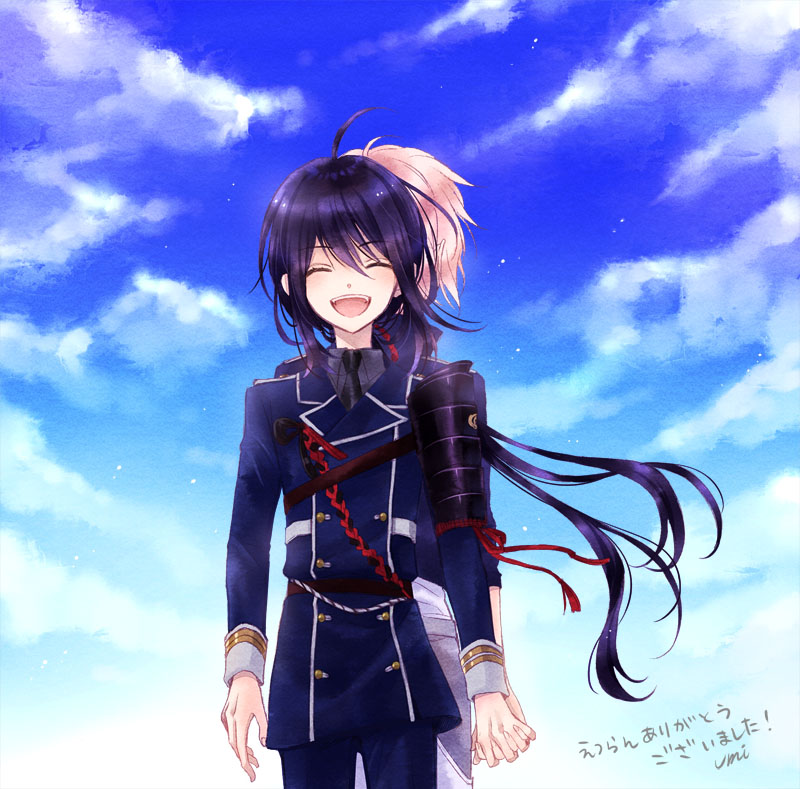 namazuo toushirou, saniwa, and female saniwa (touken ranbu) drawn by tkponpon