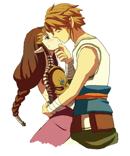 link and princess zelda (the legend of zelda and 1 more) drawn by o-yuki