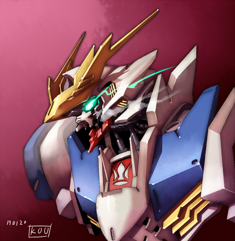 gundam barbatos and gundam barbatos lupus rex (gundam and 1 more) drawn by yabe_makoto