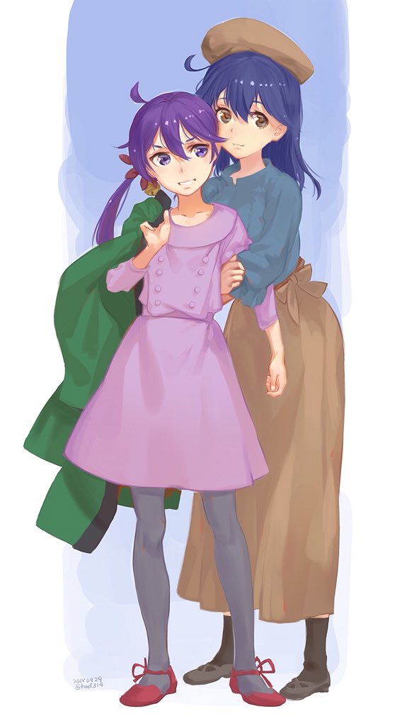 ushio and akebono (kantai collection) drawn by had_(had314)