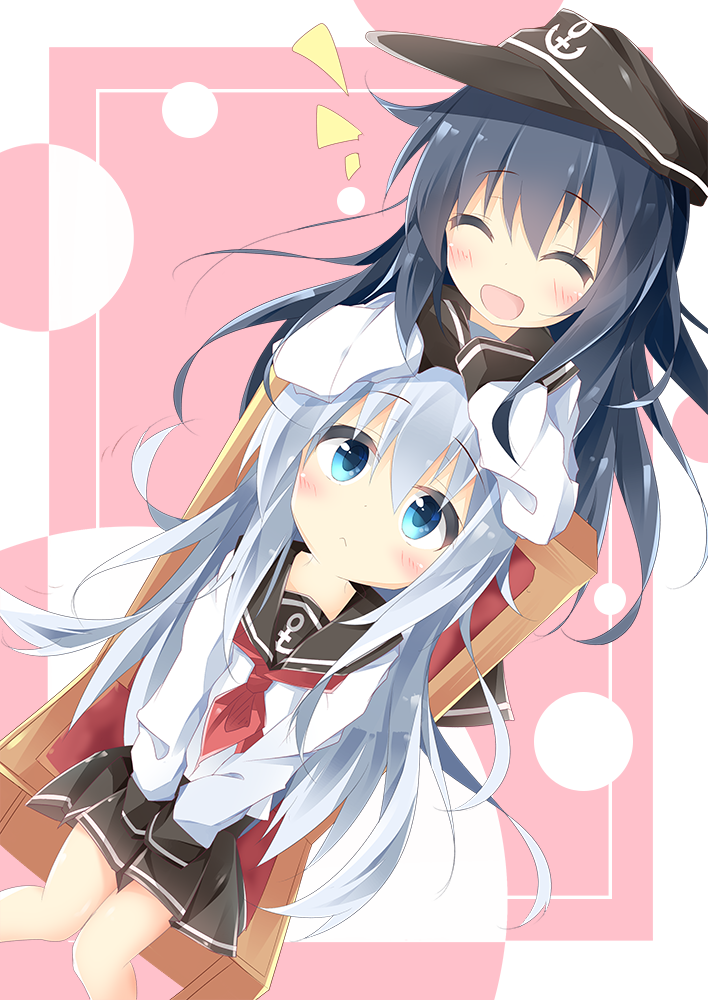 hibiki and akatsuki (kantai collection) drawn by kushida_you