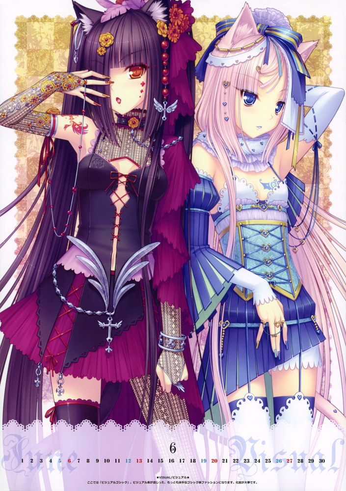 chocola and vanilla (nekopara) drawn by sayori_(neko_works)