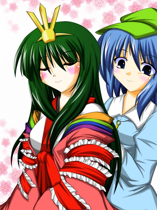 kawashiro nitori and kagiyama hina (touhou) drawn by sakura-mirai