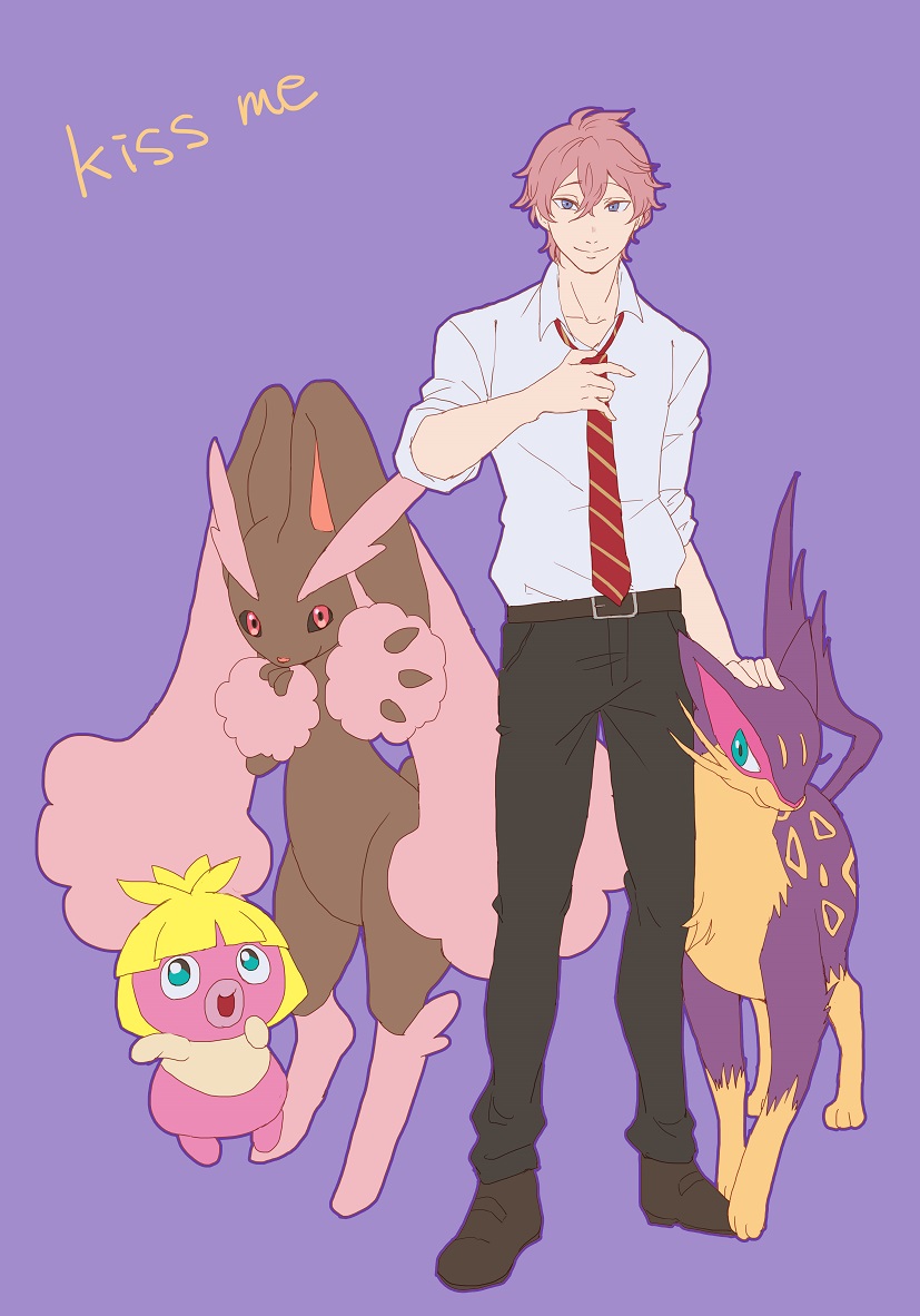 lopunny, liepard, smoochum, and shigino kisumi (pokemon and 1 more) drawn by ronisuke