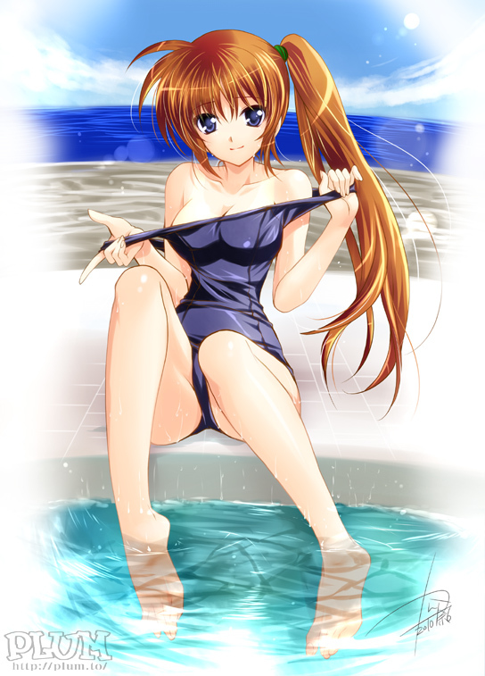 takamachi nanoha (lyrical nanoha and 1 more) drawn by kanna_(plum)