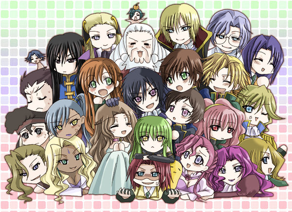 c.c., lelouch vi britannia, kouzuki kallen, kururugi suzaku, nunnally vi britannia, and 22 more (code geass and 1 more)