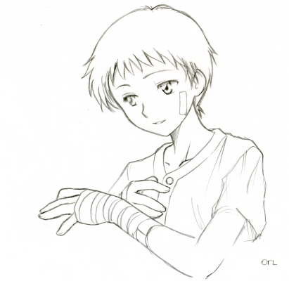 ikari shinji (neon genesis evangelion) drawn by ebi-rom