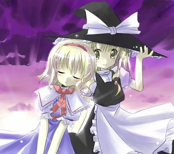 kirisame marisa and alice margatroid (touhou) drawn by yugi_(magical-dreamer)