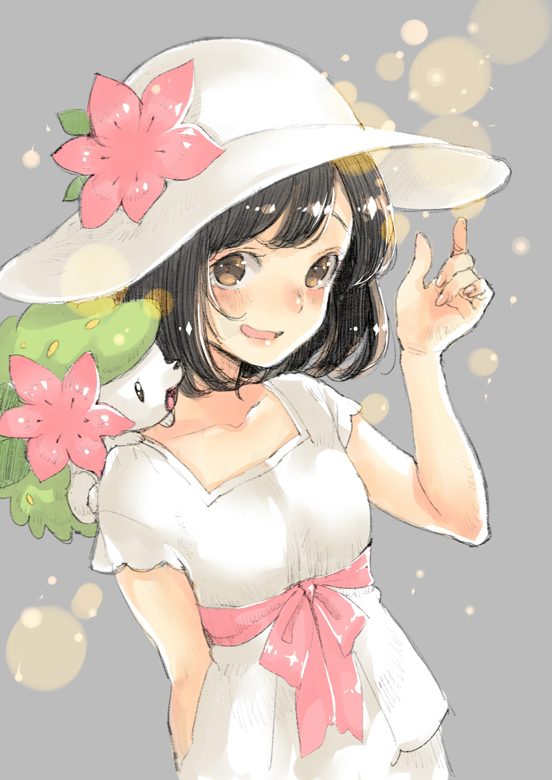 selene and shaymin (pokemon and 1 more) drawn by kumatani