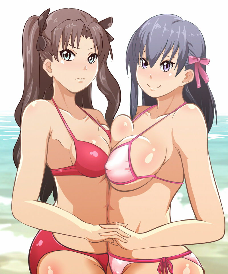 tohsaka rin and matou sakura (fate and 1 more) drawn by komado_riru