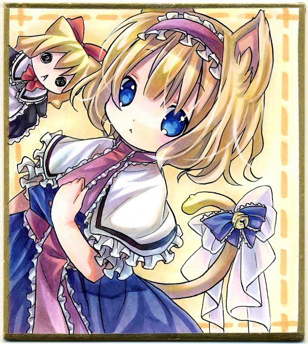 alice margatroid and shanghai doll (touhou) drawn by kagami_leo
