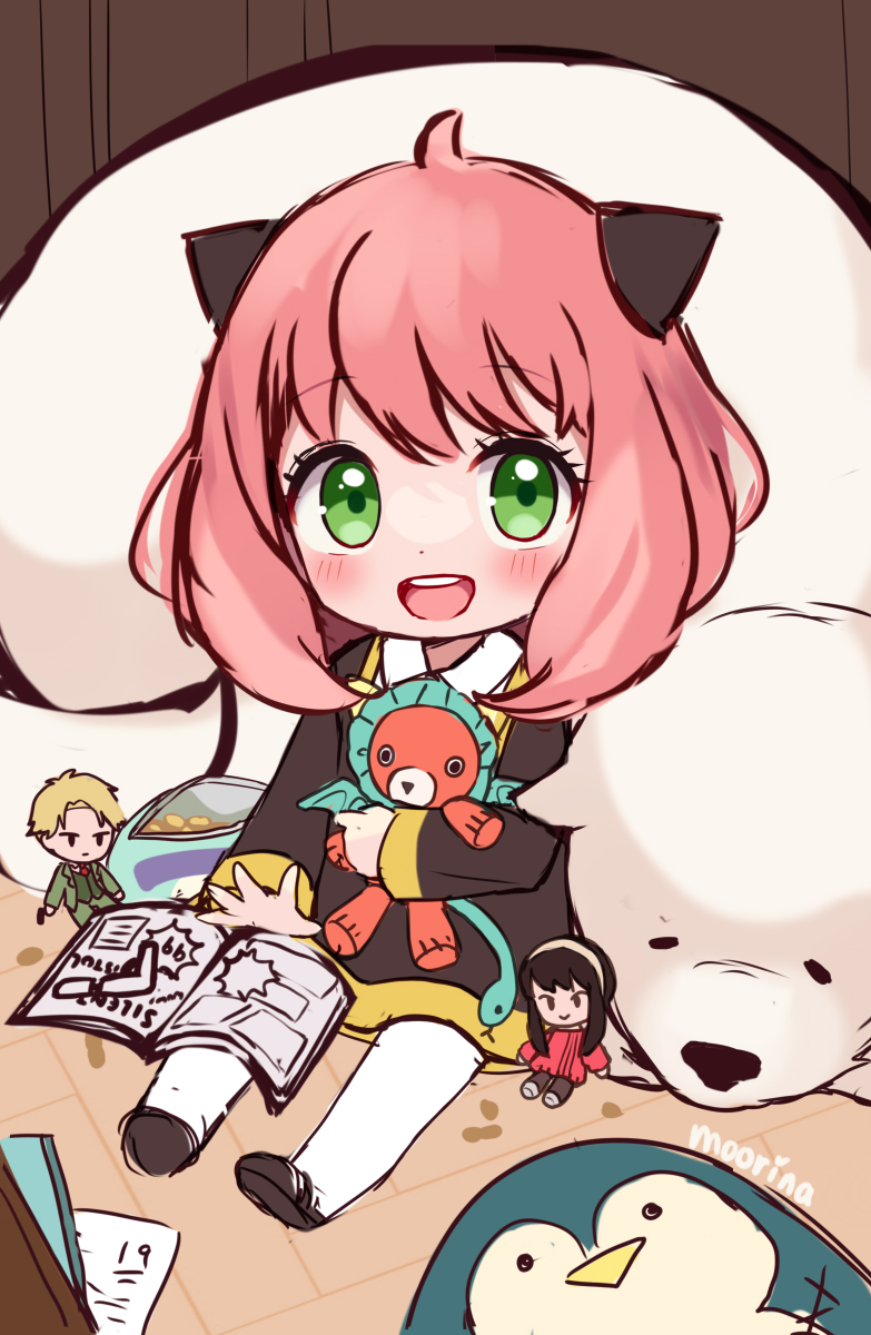 yor briar, anya, twilight, bond, and director chimera (spy x family) drawn by moorina