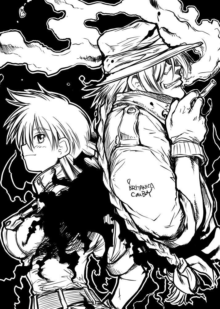 seras victoria and pip bernardotte (hellsing) drawn by ippongui and sakaki_imasato