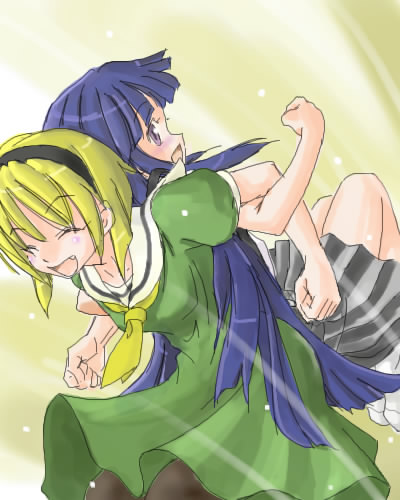 furude rika and houjou satoko (higurashi no naku koro ni)