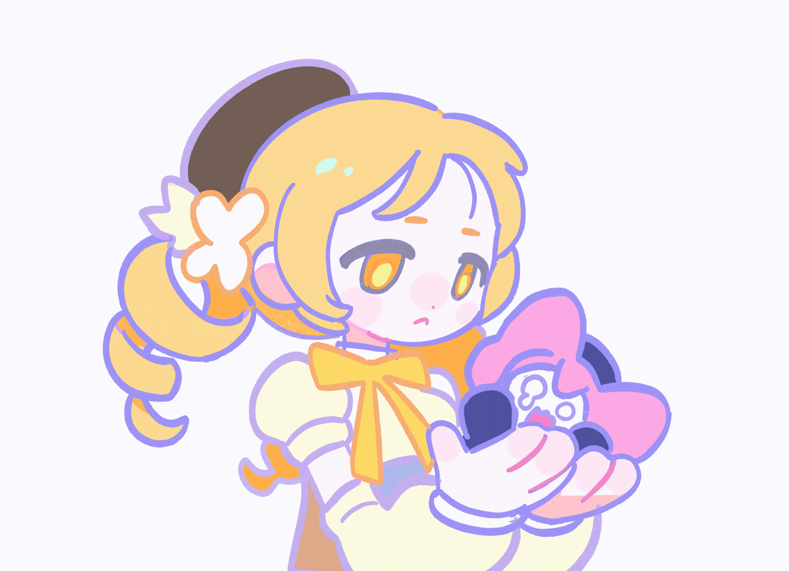 tomoe mami and charlotte (mahou shoujo madoka magica) drawn by renzhi00334233