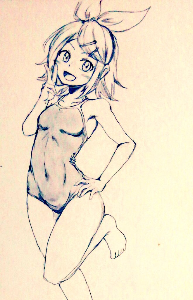 kagamine rin (vocaloid) drawn by d-m_(dii_emu)