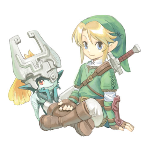 link and midna (the legend of zelda and 1 more) drawn by payuko