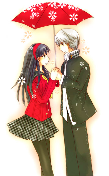 narukami yu and amagi yukiko (persona and 1 more) drawn by hirune_(konekonelkk)