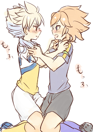 hakuryuu and amemiya taiyou (inazuma eleven and 1 more) drawn by tobi_(one)