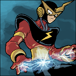 elec man (mega man and 2 more) drawn by ariga_hitoshi