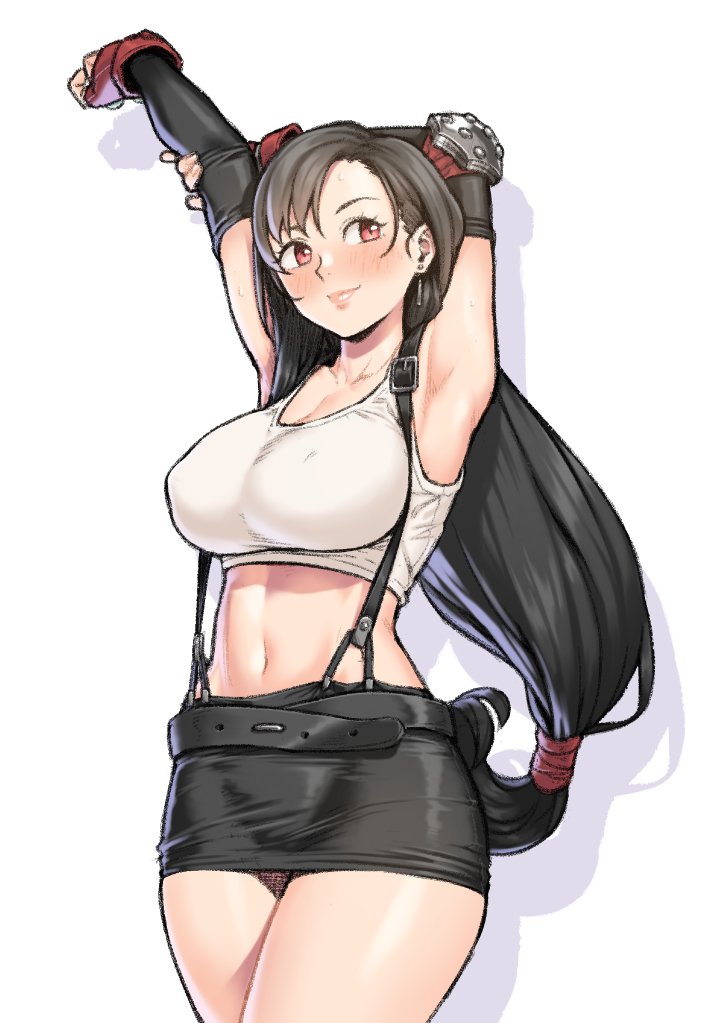 tifa lockhart (final fantasy and 1 more) drawn by hippopotamuso