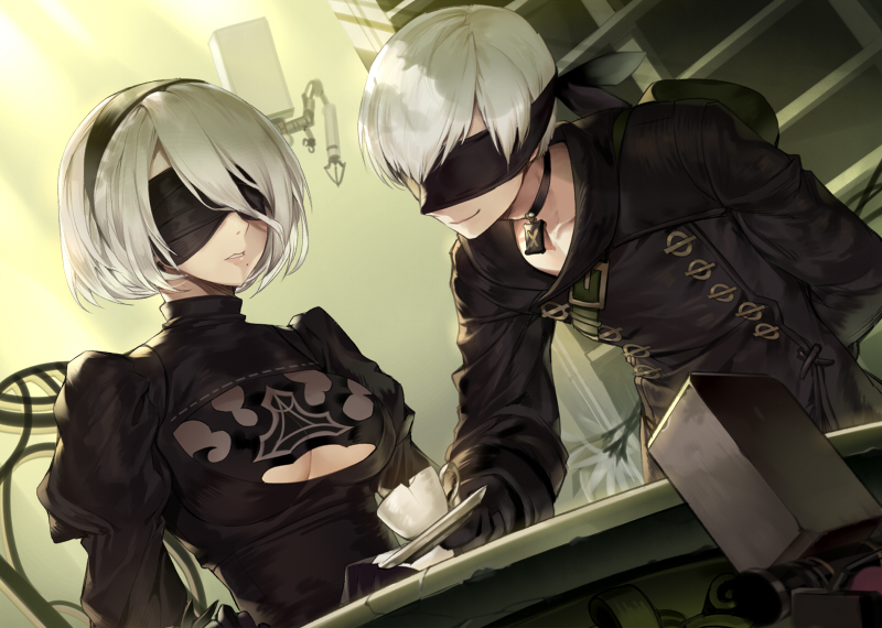 2b and 9s (nier and 1 more) drawn by carchet