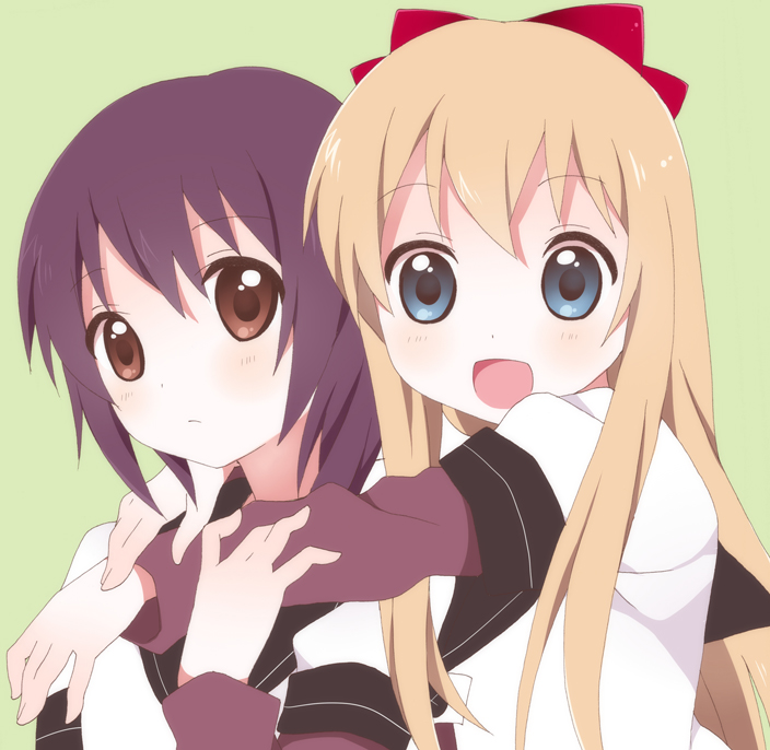 toshinou kyouko and funami yui (yuruyuri) drawn by kumakichi_(toshigat)