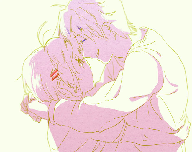 furukawa nagisa and okazaki tomoya (clannad) drawn by chiko_(beroro)