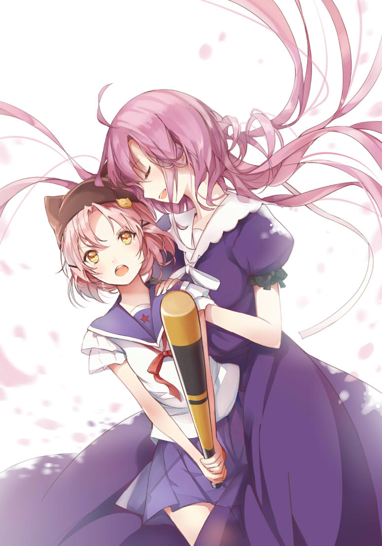 takeya yuki and sakura megumi (gakkou gurashi!) drawn by kinokohime