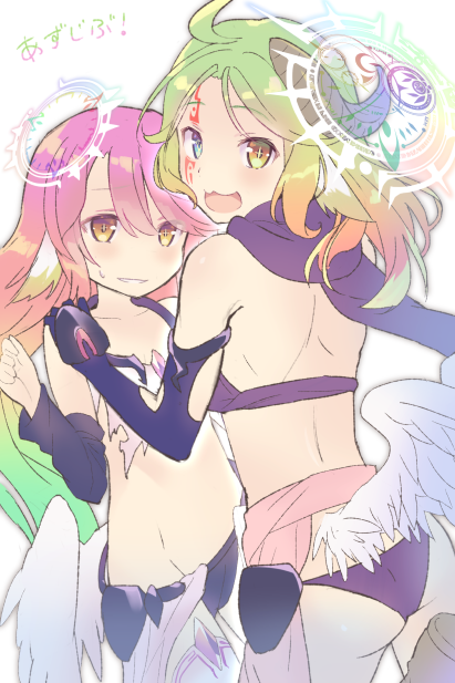 jibril and azriel (no game no life) drawn by fuchima