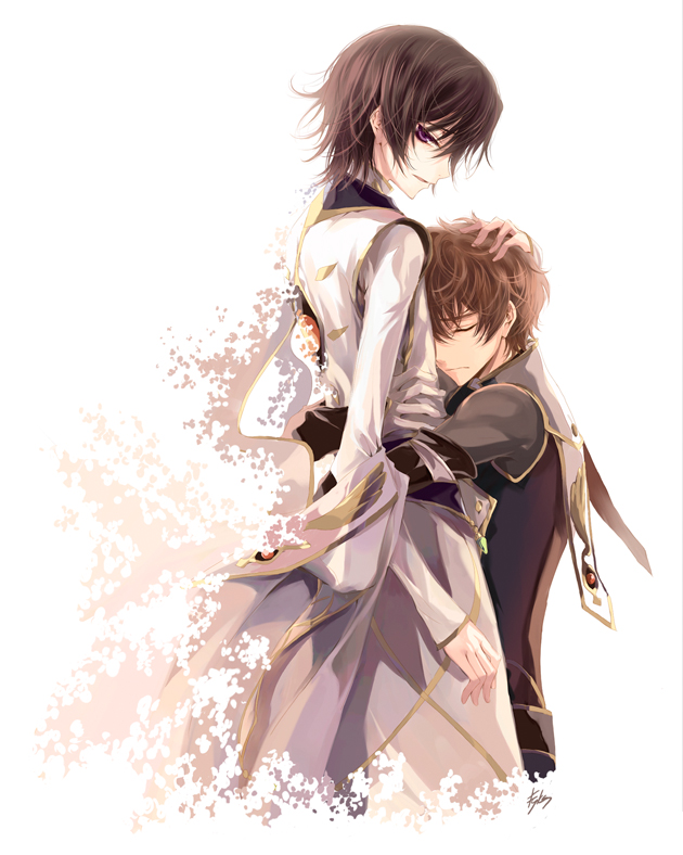 lelouch vi britannia and kururugi suzaku (code geass) drawn by fylus
