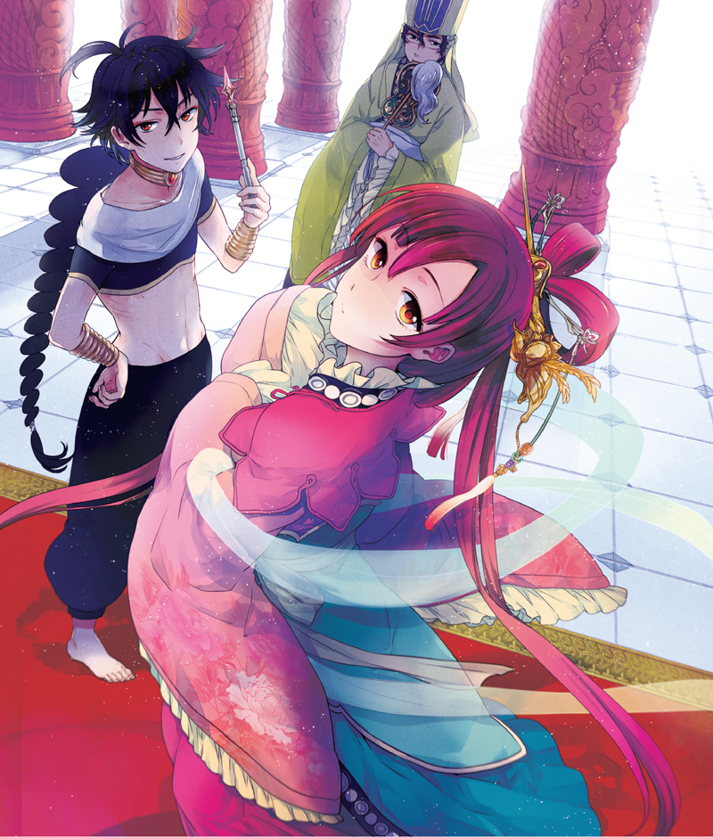 judal, ren kougyoku, and ka koubun (magi the labyrinth of magic) drawn by nerisuke