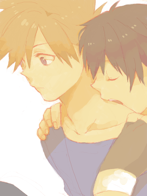 red and blue oak (pokemon and 1 more) drawn by t-r-g